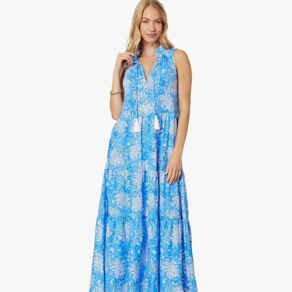 Lilly Pulitzer Malone Sleeveless Maxi Dress S - Picture 1 of 2